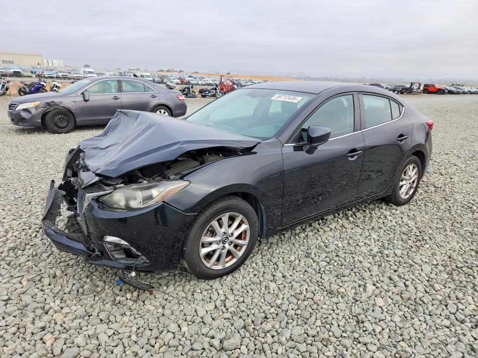 2016 Mazda 3 VIN JM1BM1U75G1337715 COPART salvage auction — FRONT END, Ca - Salvage Certificate, sold $900 on 2026-08-01 (photo 1)