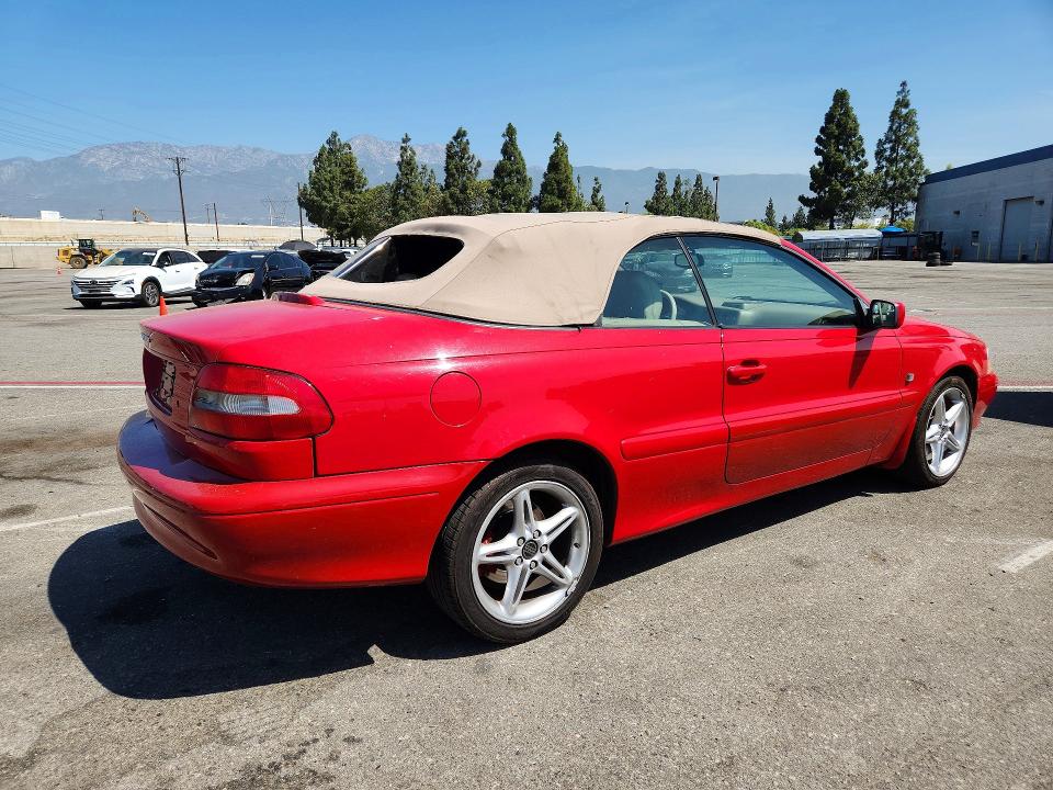 2002 Volvo C70 VIN YV1NC53D72J027700 COPART salvage auction — VANDALISM, Ca - Salvage Certificate, sold $400 on 2026-08-04 (photo 3)