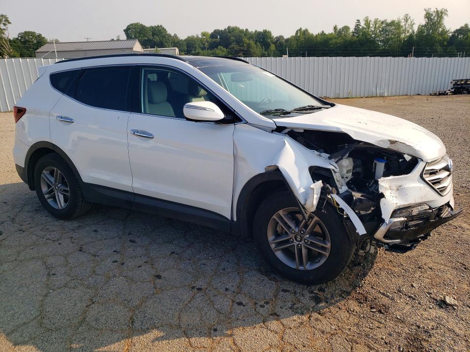 2017 Hyundai Santa fe VIN 5XYZU3LB9HG457695 COPART salvage auction — FRONT END, Va - Cert Of Title - Salvage, sold $1,200 on 2026-07-31 (photo 4)