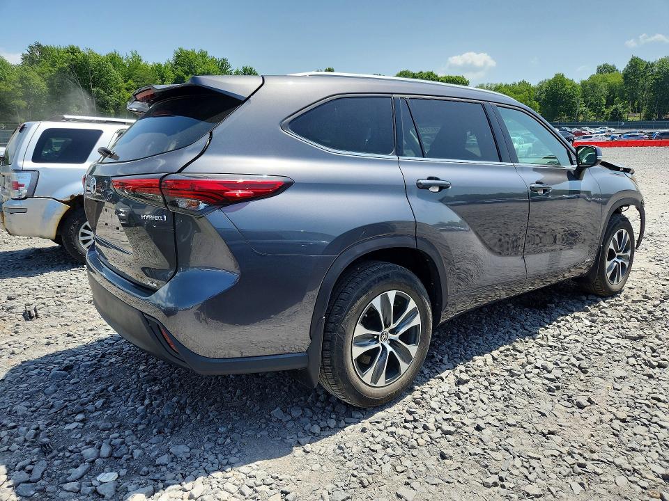 2022 Toyota Highlander VIN 5TDGBRCH5NS537756 COPART salvage auction — FRONT END, Pa - Certificate Of Salvage, sold $12,400 on 2026-07-15 (photo 3)