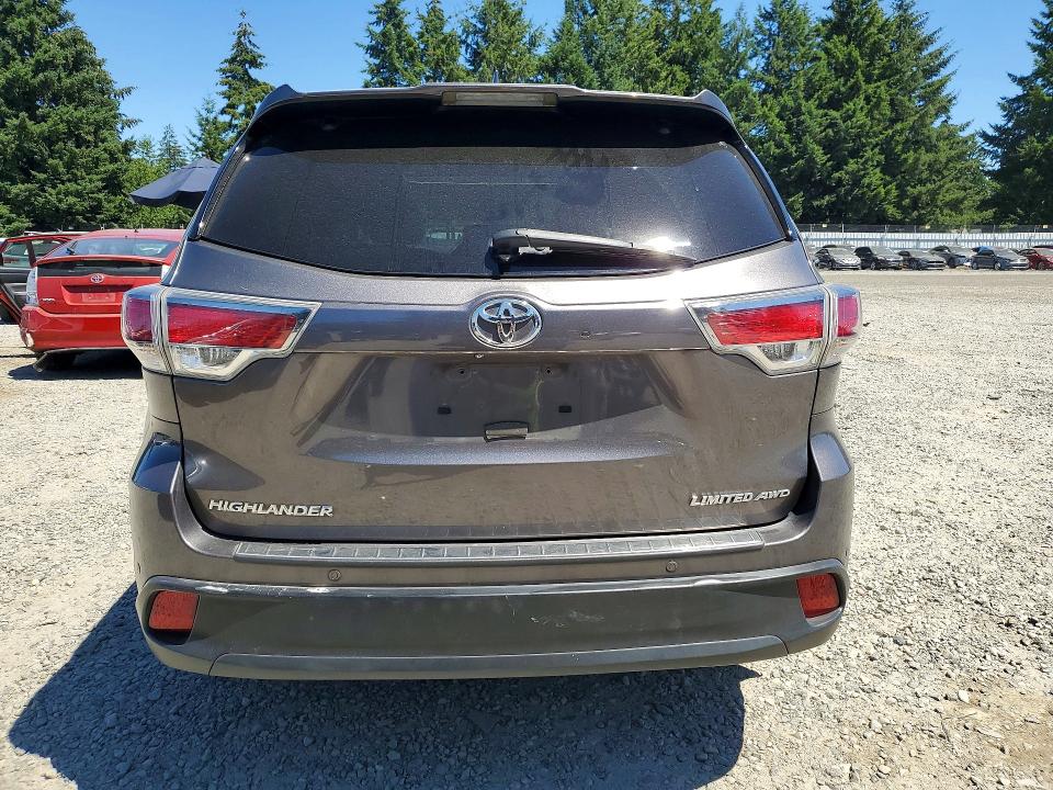 2016 Toyota Highlander VIN 5TDDKRFH2GS355773 COPART salvage auction — FRONT END, WA - BILL OF SALE, sold $4,400 on 2026-07-24 (photo 6)