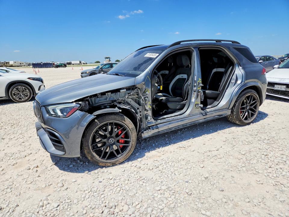 2021 Mercedes-benz Gle VIN 4JGFB8KB6MA242336 COPART salvage auction — SIDE, Tx - Salvage Vehicle Title, sold $34,250 on 2026-08-20 (photo 1)