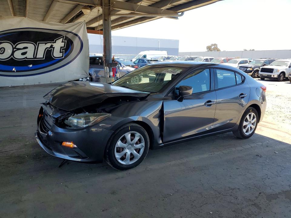 2015 Mazda 3 VIN JM1BM1U74F1262827 COPART salvage auction — FRONT END, Ca - Salvage Certificate, sold $1,400 on 2026-07-23 (photo 1)