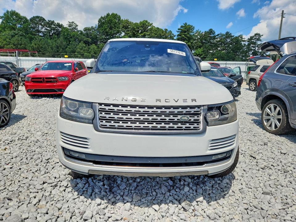 2016 Land rover RANGE ROVER VIN SALGS2KF0GA297323 COPART salvage auction — FRONT END, GA - CERT OF TITLE-COURT ORDER, sold $3,000 on 2026-07-24 (photo 5)