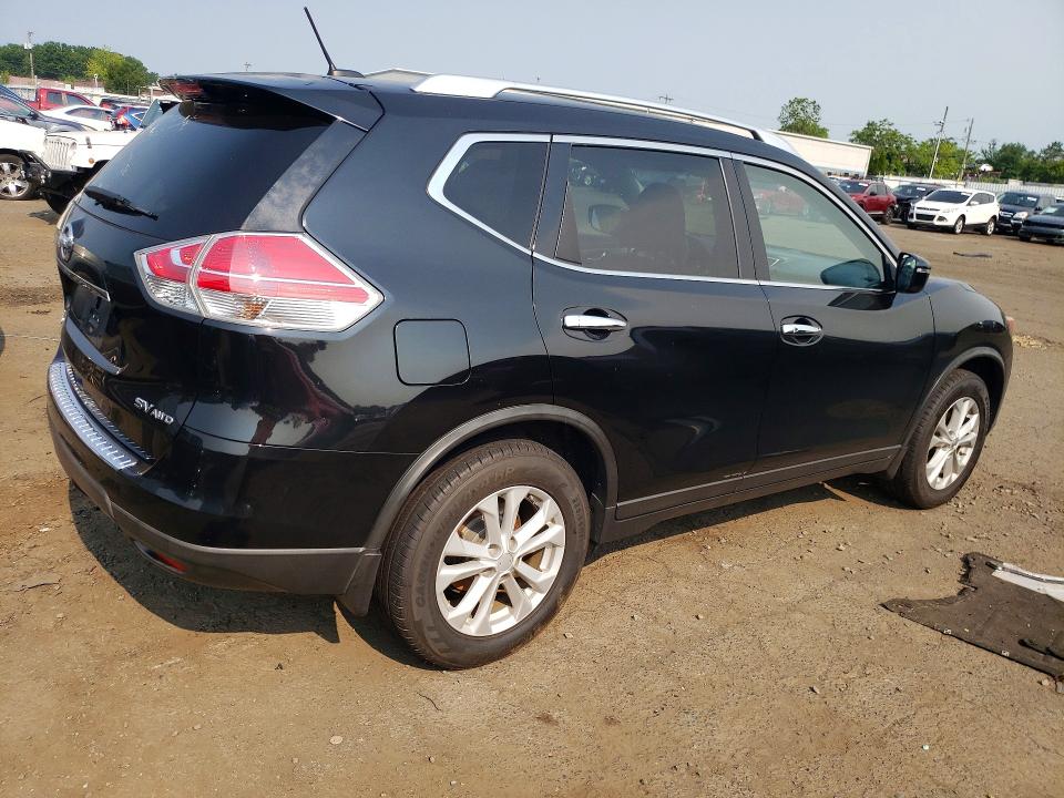 2016 Nissan Rogue VIN KNMAT2MV9GP639802 COPART salvage auction — MINOR DENT/SCRATCHES, CT - CERTIFICATE OF TITLE, sold $450 on 2026-07-31 (photo 3)