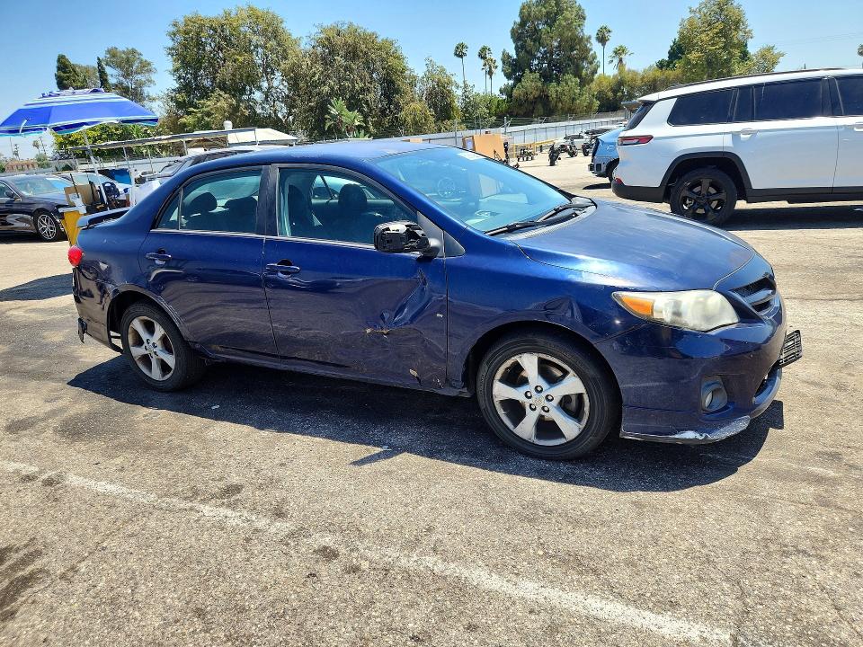 2013 Toyota Corolla VIN 5YFBU4EE2DP201399 COPART salvage auction — VANDALISM, CA - DIS/DLR/EXP ONLY CLEAN TITLE (P), sold $225 on 2026-07-24 (photo 4)