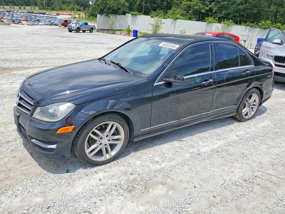 2014 Mercedes-benz C class VIN WDDGF4HB8EG213907 COPART salvage auction — SIDE, GA - CERT OF TITLE-SALVAGE, sold $625 on 2026-07-27 (photo 1)