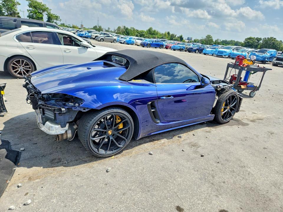2021 Porsche Boxster VIN WP0CC2A8XMS240221 COPART salvage auction — FRONT END, Fl - Cert Of Title Slvg Rebuildable, sold $26,250 on 2026-07-28 (photo 3)