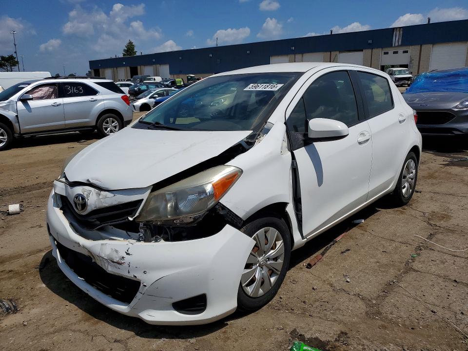 2014 Toyota Yaris VIN JTDKTUD32ED579021 COPART salvage auction — FRONT END, Mi - Certificate Of Title, sold $1,900 on 2026-07-14 (photo 1)