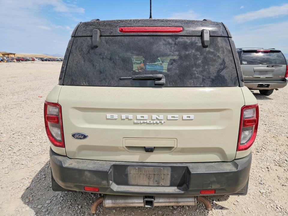 2024 Ford Bronco sport VIN 3FMCR9D96RRE33489 COPART salvage auction — ROLLOVER, Ut - Certificate Of Title, sold $7,600 on 2026-08-18 (photo 6)