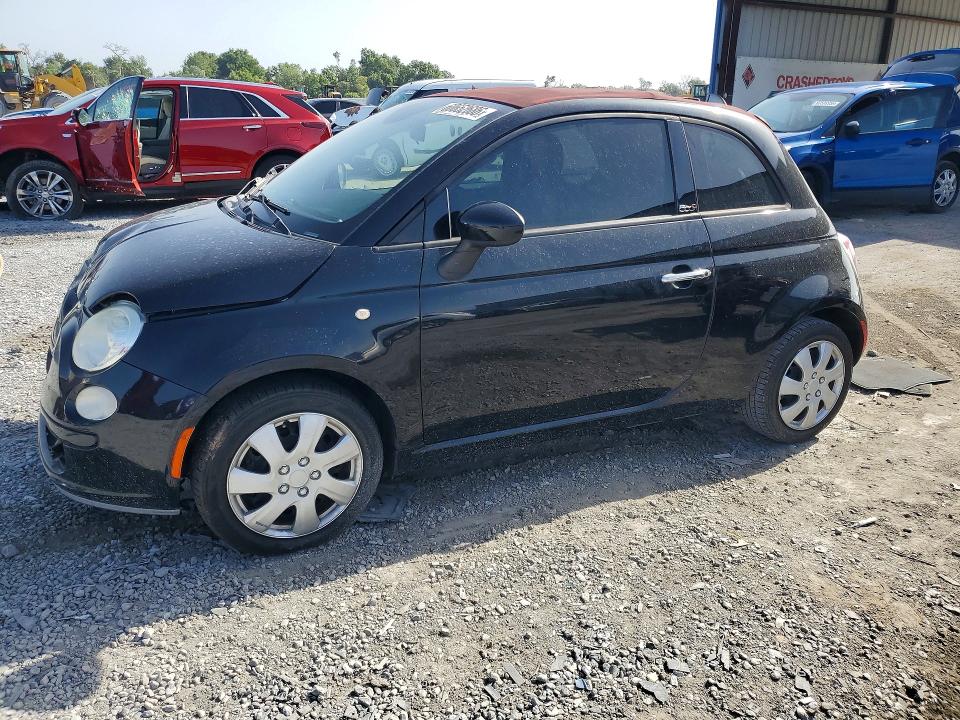 2015 Fiat 500 VIN 3C3CFFDR5FT673017 COPART salvage auction — FRONT END, Fl - Cert Of Ttl-Rebuilt&Slvg Rbld, sold $1,100 on 2026-07-31 (photo 1)