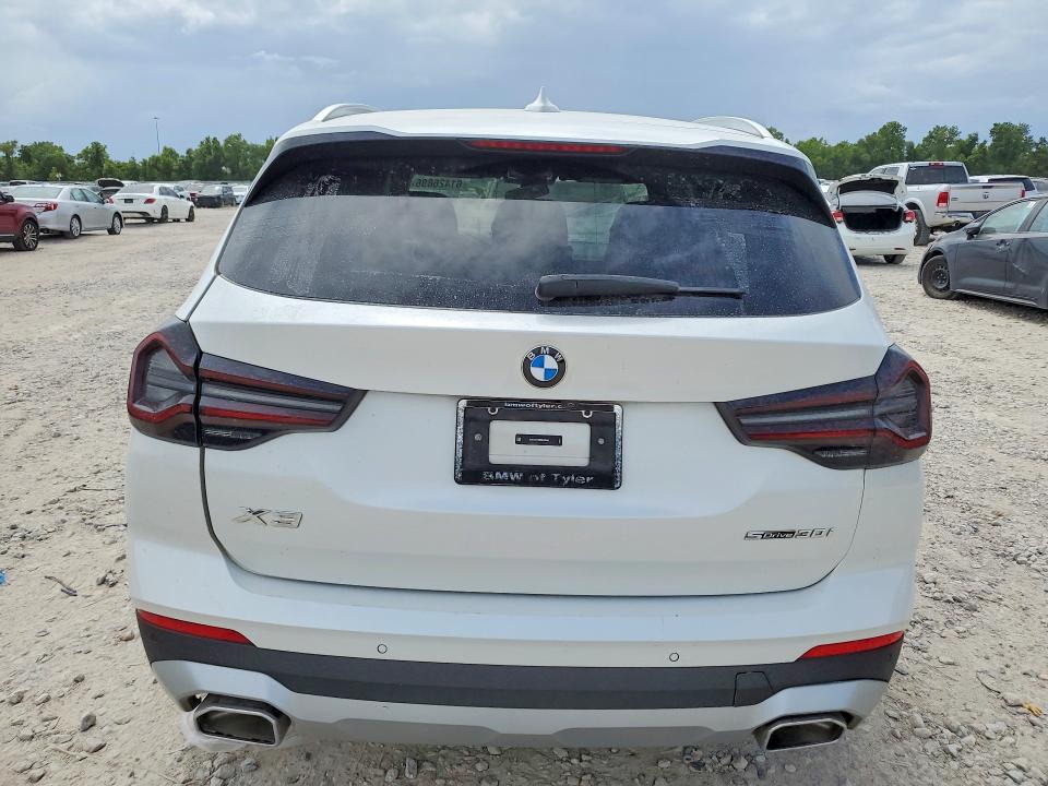 2024 BMW X3 VIN 5UX43DP00R9V22558 COPART salvage auction — ROLLOVER, TX - SALVAGE VEHICLE TITLE, sold $9,700 on 2026-07-31 (photo 6)