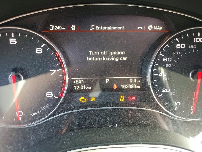 2013 Audi A7 VIN WAU2GAFC1DN061228 COPART salvage auction — MINOR DENT/SCRATCHES, Fl - Certificate Of Title, sold $3,750 on 2026-07-24 (photo 9)