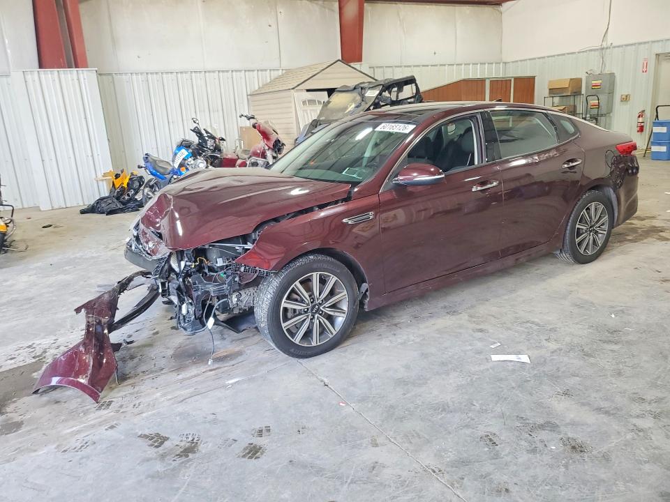 2019 Kia Optima VIN 5XXGT4L39KG307154 COPART salvage auction — FRONT END, Ny - Mv-907A Salvage Certificate, sold $850 on 2026-07-27 (photo 1)