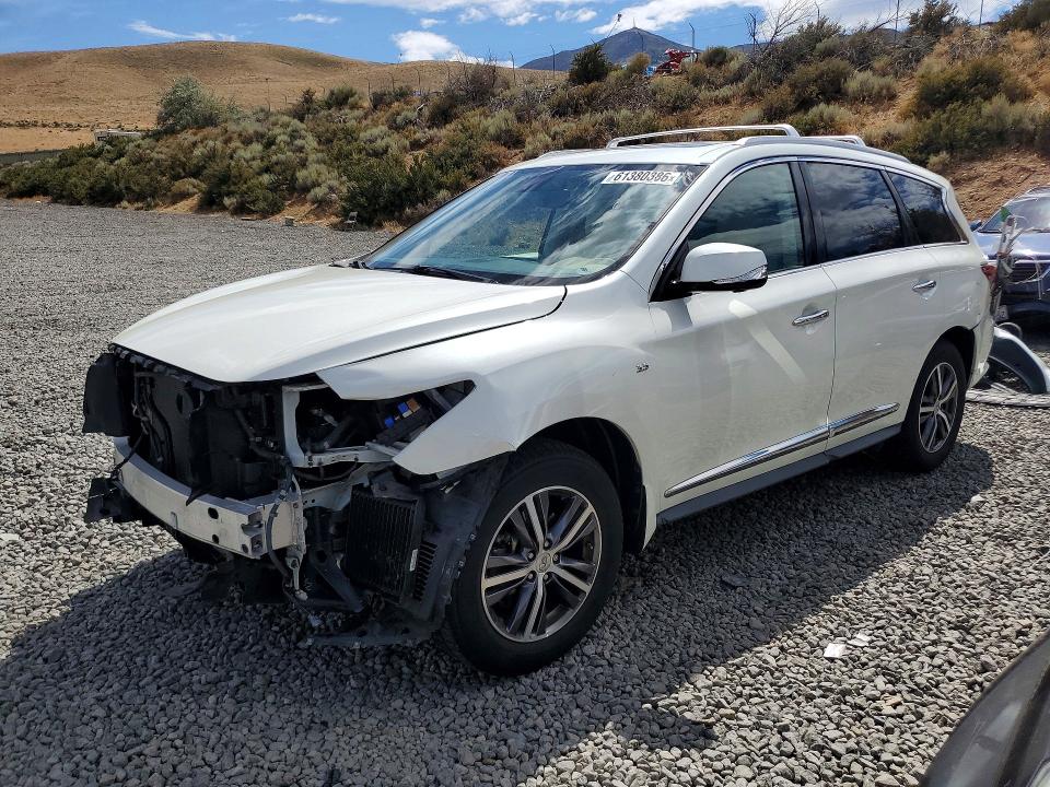 2017 Infiniti Qx60 VIN 5N1DL0MM6HC559418 COPART salvage auction — FRONT END, Nv - Salvage Title, sold $150 on 2026-07-30 (photo 1)