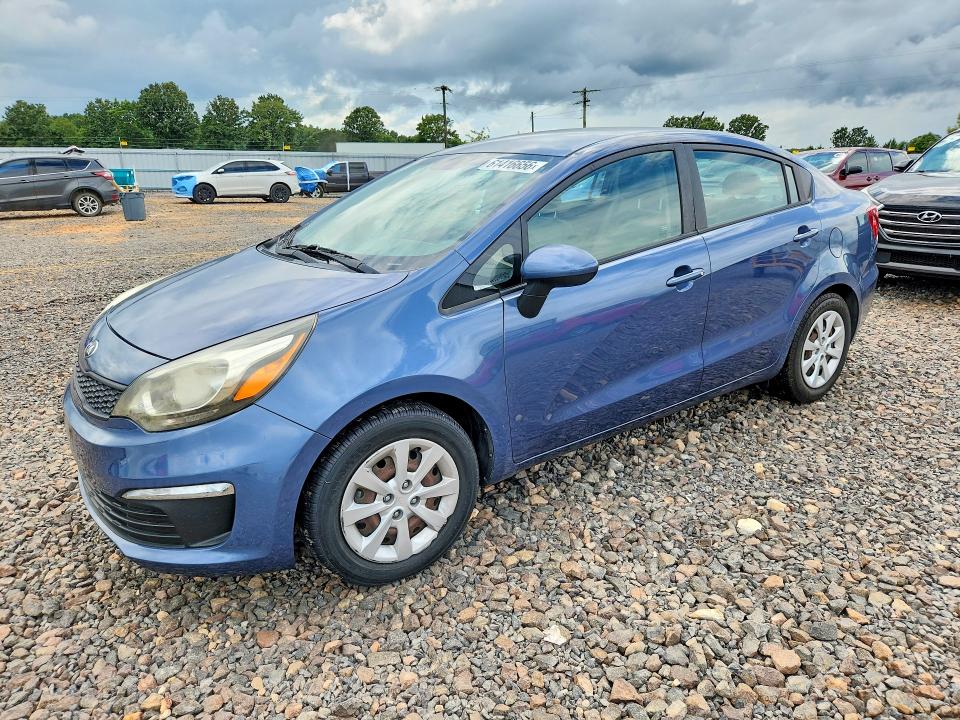 2016 Kia Rio VIN KNADM4A39G6633557 COPART salvage auction — HAIL, Mo - Certificate Of Title, sold $1,700 on 2026-07-29 (photo 1)