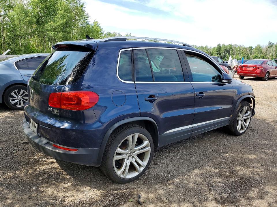 2012 Volkswagen Tiguan VIN WVGBV7AX5CW599621 COPART salvage auction — REAR END, ON - PERMIT NO BRAND - UNFIT, sold $300 on 2026-07-23 (photo 3)