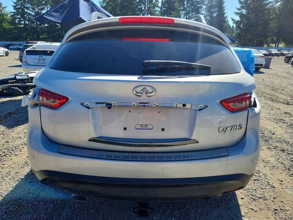 2016 Infiniti Qx70 VIN JN8CS1MW9GM752332 COPART salvage auction — REAR END, Id - Cert Of Title -Rebuilt Salvage, sold $2,950 on 2026-07-17 (photo 6)