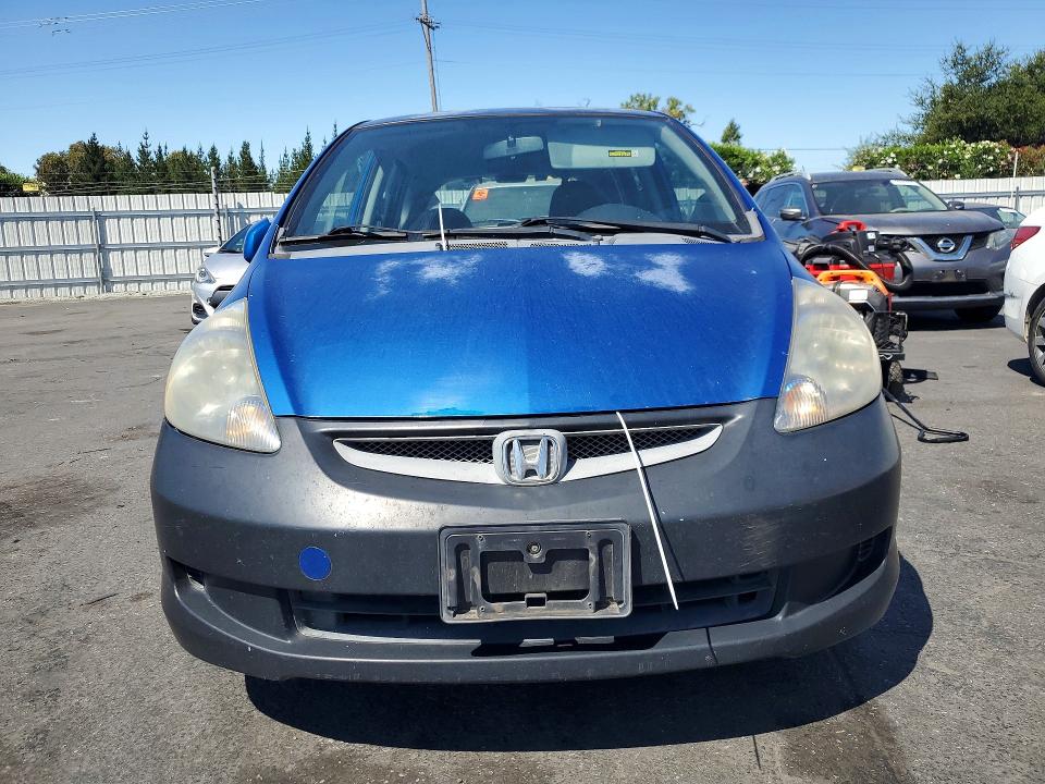 2007 Honda Fit VIN JHMGD38417S013963 COPART salvage auction — SIDE, CA - SALVAGE CERTIFICATE, sold $525 on 2026-07-14 (photo 5)