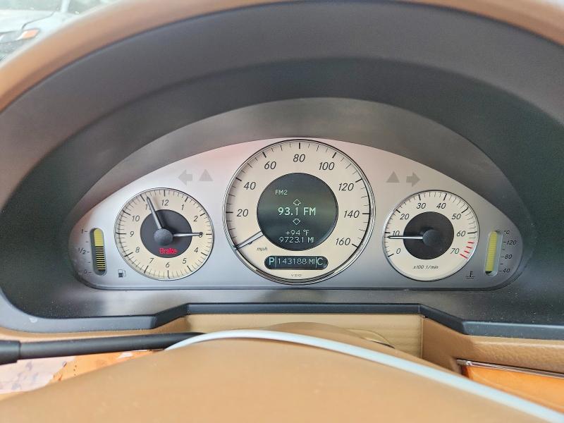 2007 Mercedes-benz E-class VIN WDBUF56X27B092078 COPART salvage auction — NORMAL WEAR, CA - DIS/DLR/EXP ONLY CLEAN TITLE, sold $400 on 2026-07-23 (photo 9)