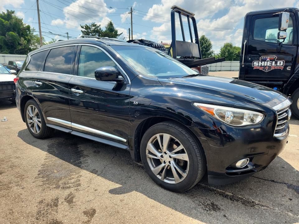 2015 Infiniti Qx60 VIN 5N1AL0MM8FC504534 COPART salvage auction — MINOR DENT/SCRATCHES, Oh - Certificate Of Title, sold $500 on 2026-07-29 (photo 4)