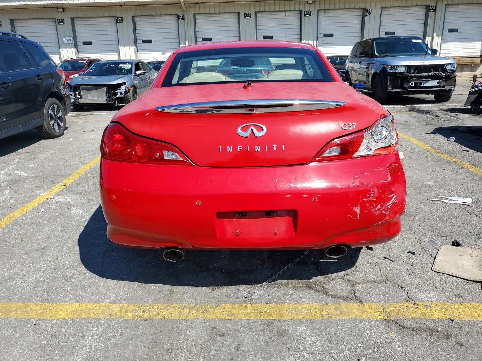 2010 Infiniti G VIN JN1CV6FE7AM352137 COPART salvage auction — REAR END, KY - CERT OF TITLE-SALVAGE (P), sold $1,400 on 2026-07-23 (photo 6)