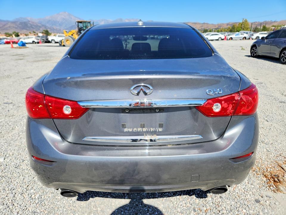 2016 Infiniti Q50 VIN JN1EV7APXGM303546 COPART salvage auction — SIDE, Ca - Salvage Certificate, sold $200 on 2026-07-29 (photo 6)
