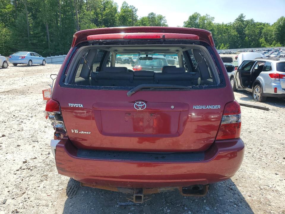 2007 Toyota Highlander VIN JTEEP21A170231712 COPART salvage auction — REAR END, Ma - Cert Of Title-Reconstrctd Coll, sold $775 on 2026-07-15 (photo 6)