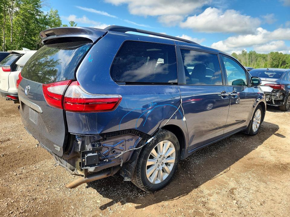 2015 Toyota Sienna VIN 5TDDK3DC5FS095453 COPART salvage auction — REAR END, On - Permit Salvage, sold $2,050 on 2026-07-21 (photo 3)