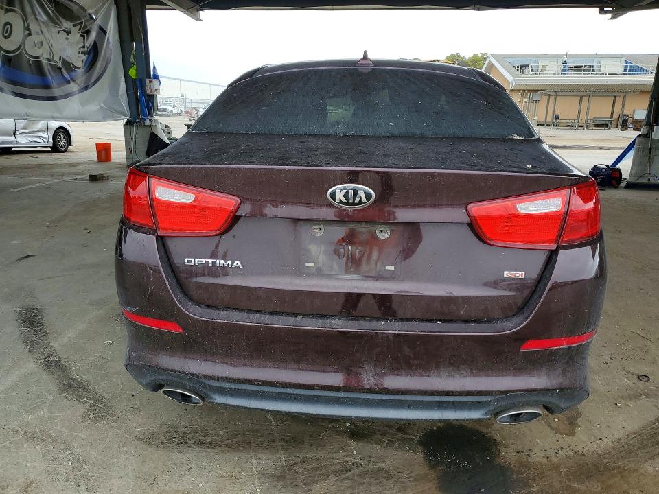 2014 Kia VIN 5XXGM4A72EG280032 COPART salvage auction — VANDALISM, Ca - Salvage Certificate, sold $575 on 2026-07-14 (photo 6)