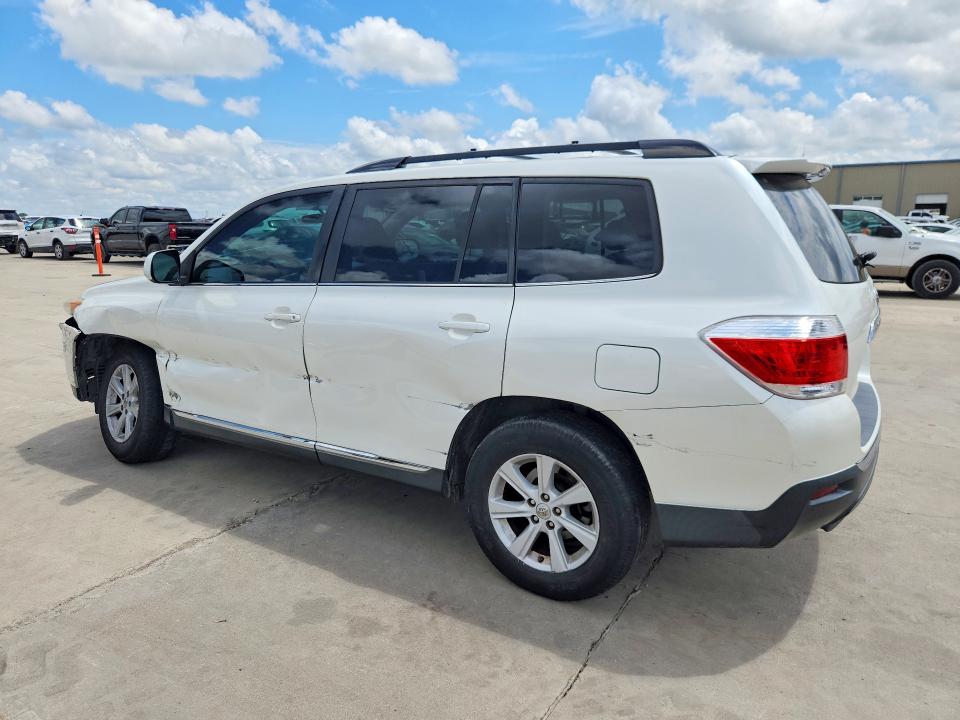 2013 Toyota Highlander VIN 5TDZK3EH5DS119425 COPART salvage auction — FRONT END, Tx - Salvage Vehicle Title, sold $1,750 on 2026-07-23 (photo 2)