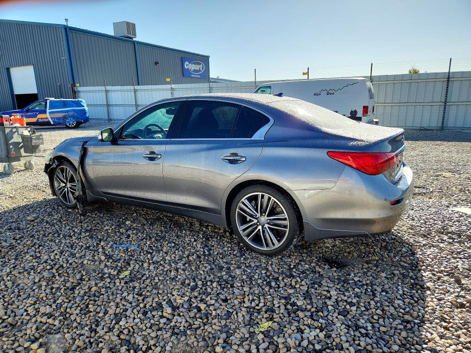 2014 Infiniti Q50 VIN JN1BV7AR1EM689856 COPART salvage auction — FRONT END, Ut - Salvage Certificate, sold $175 on 2026-07-24 (photo 2)