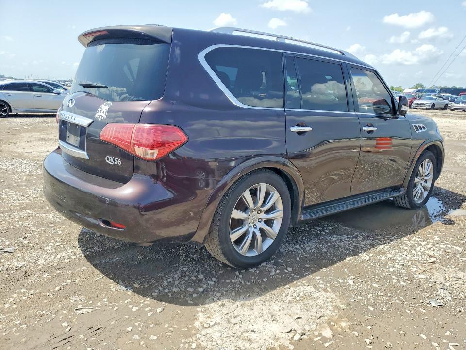 2013 Infiniti Qx56 VIN JN8AZ2ND8D9730214 COPART salvage auction — MECHANICAL, TX - CERTIFICATE OF TITLE, sold $275 on 2026-07-30 (photo 3)