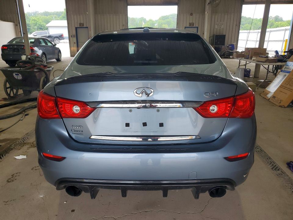 2016 Infiniti Q50 VIN JN1CV7AR2GM252259 COPART salvage auction — FRONT END, Pa - Certificate Of Salvage, sold $1,450 on 2026-07-27 (photo 6)