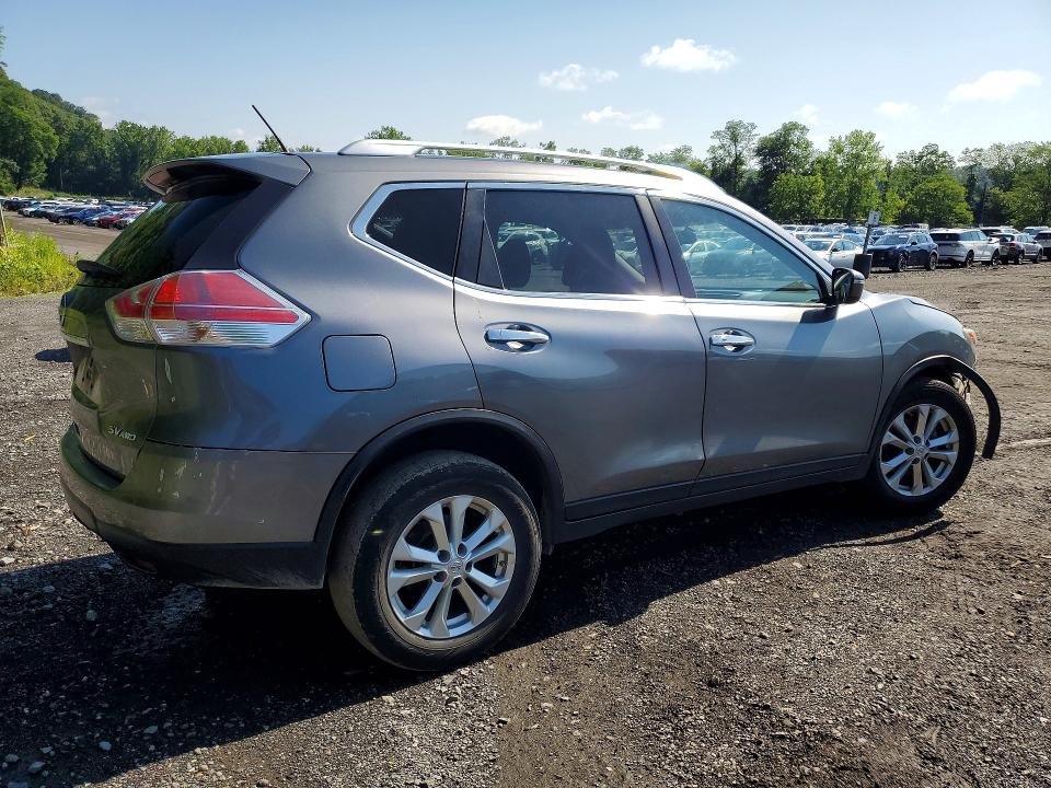 2016 Nissan Rogue VIN KNMAT2MV5GP657357 COPART salvage auction — FRONT END, Ny - Mv-907A Salvage Certificate, sold $475 on 2026-07-16 (photo 3)