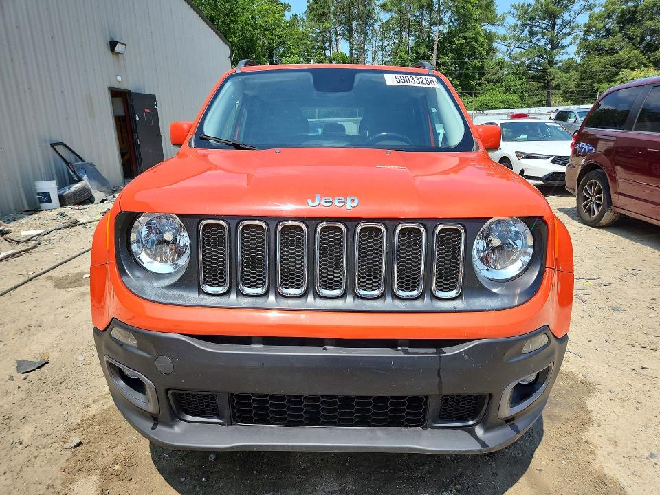 2017 Jeep Renegade VIN ZACCJBBB5HPF58341 COPART salvage auction — REAR END, De - Salvage Certificate, sold $250 on 2026-08-04 (photo 5)