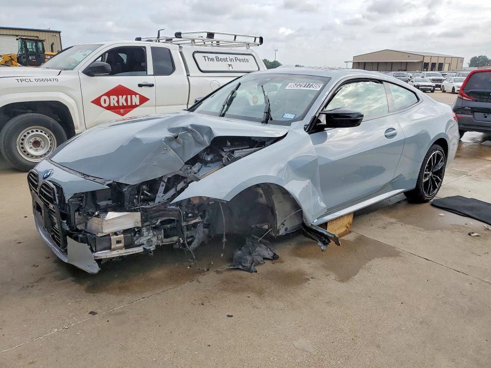 2026 BMW M440i VIN WBA83DA03TCX71777 COPART salvage auction — FRONT END, TX - CERTIFICATE OF TITLE, sold $12,700 on 2026-08-12 (photo 1)