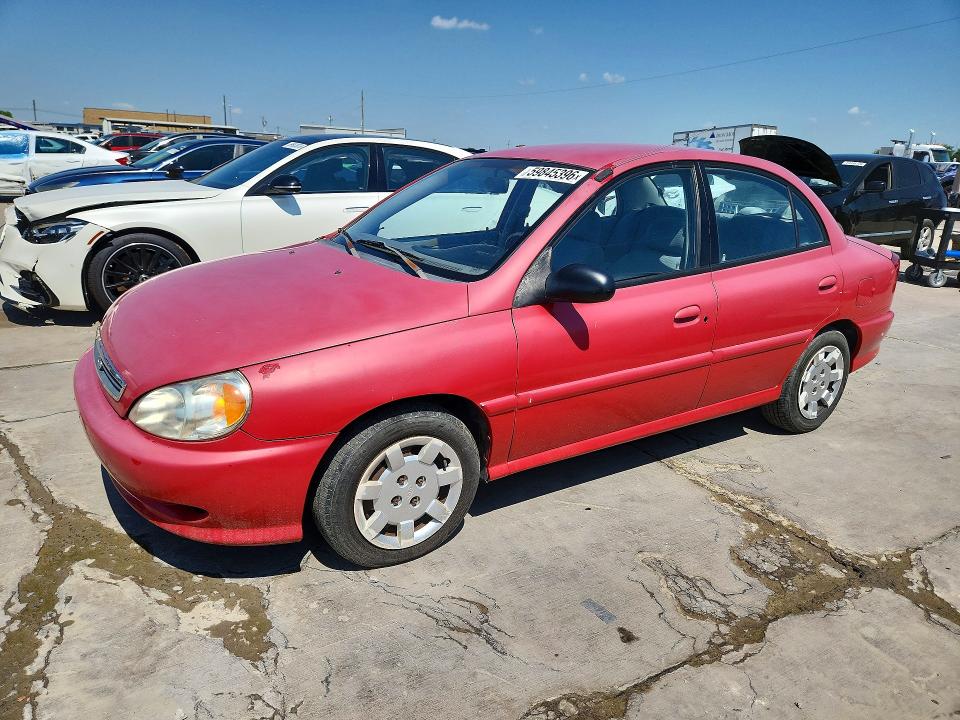 2002 Kia Rio VIN KNADC123926094298 COPART salvage auction — REAR END, TX - CERTIFICATE OF TITLE, sold $575 on 2026-07-09 (photo 1)