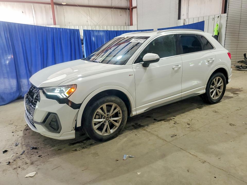 2025 Audi Q3 VIN WA1DECF32S1050332 COPART salvage auction — FRONT END, In - Certificate Of Title (P), sold $11,400 on 2026-07-13 (photo 1)