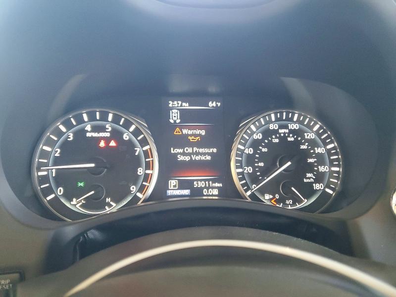 2019 Infiniti Q50 VIN JN1EV7AP9KM515430 COPART salvage auction — SIDE, CA - SALVAGE CERTIFICATE, sold $6,000 on 2026-07-27 (photo 9)