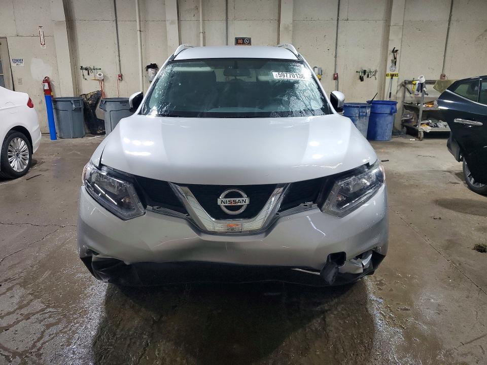 2016 Nissan Rogue VIN KNMAT2MTXGP654095 COPART salvage auction — FRONT END, Salvage Title, sold $425 on 2026-07-23 (photo 5)