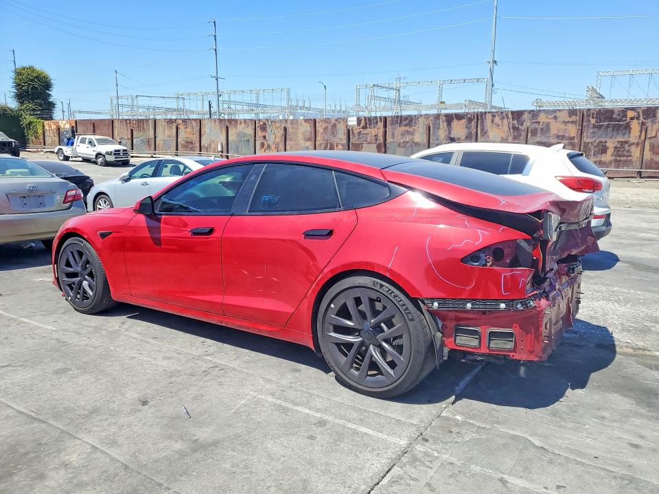 2021 Tesla Model s VIN 5YJSA1E69MF443747 COPART salvage auction — REAR END, Ca - Salvage Certificate, sold $16,600 on 2026-07-15 (photo 2)