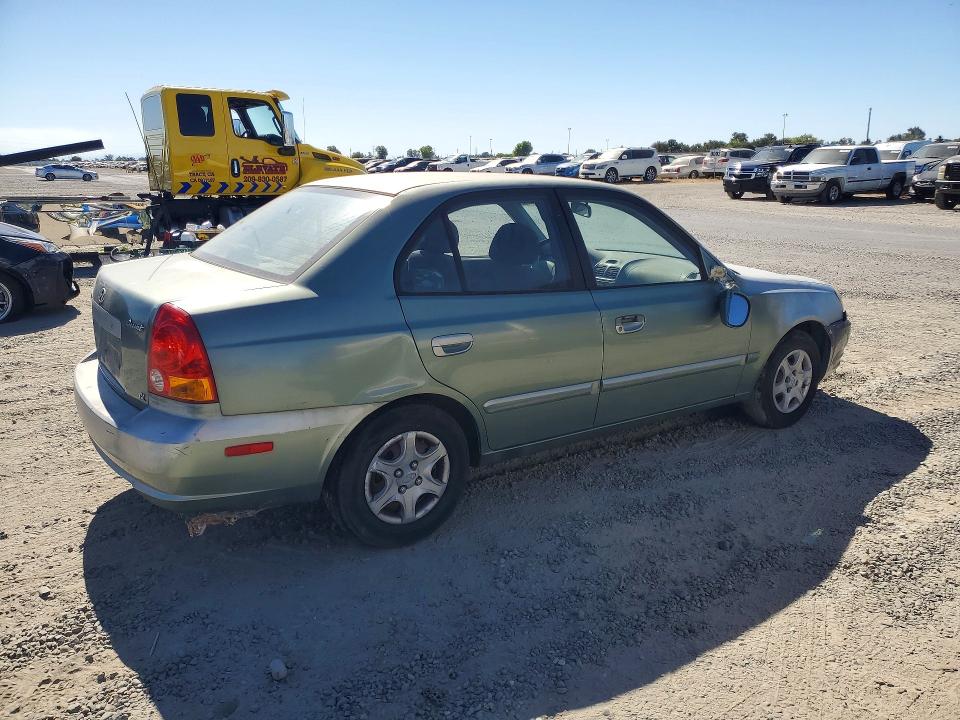 2003 Hyundai Accent VIN KMHCG45C73U457867 COPART salvage auction — FRONT END, Ca - Dis/Dlr/Exp Only Clean Title, sold $150 on 2026-07-30 (photo 3)