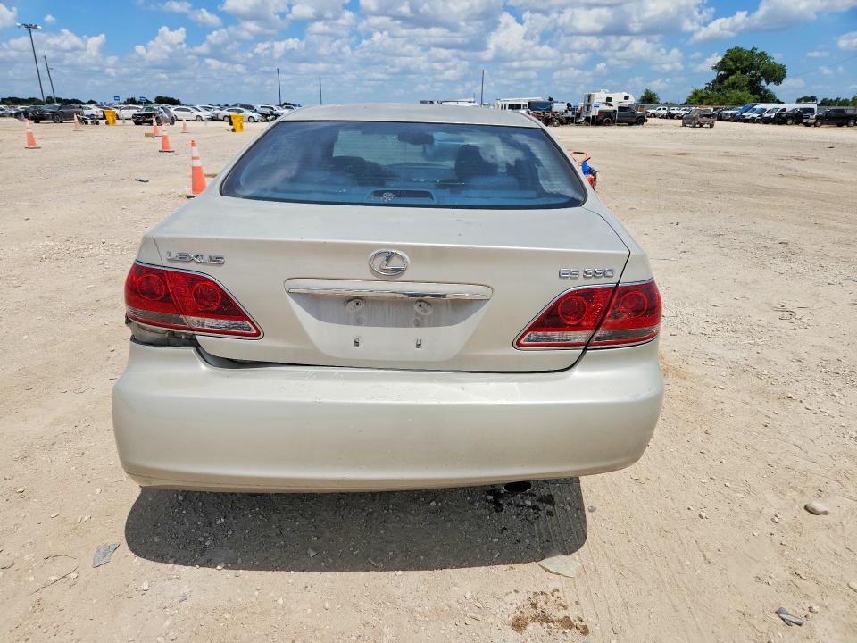 2005 Lexus Es 330 VIN JTHBA30G755122335 COPART salvage auction — REAR END, TX - SALVAGE VEHICLE TITLE (P), sold $850 on 2026-07-22 (photo 6)
