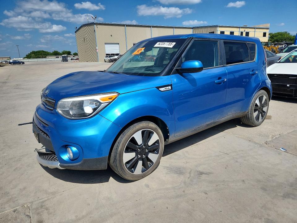 2018 Kia Soul VIN KNDJP3A57J7563504 COPART salvage auction — FRONT END, Tx - Certificate Of Title (P), sold $150 on 2026-07-30 (photo 1)