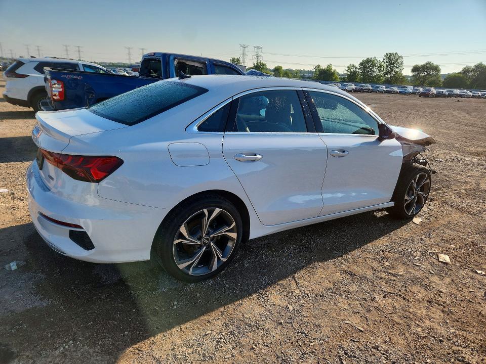 2022 Audi A3 VIN WAUGUDGYXNA088706 COPART salvage auction — FRONT END, Il - Salvage Certificate, sold $8,600 on 2026-09-08 (photo 3)