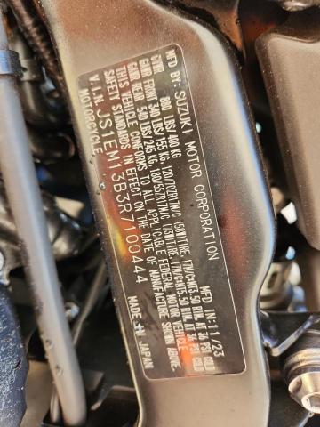2024 Suzuki Gsx VIN JS1EM13B3R7100444 COPART salvage auction — SIDE, Nc - Salvage Certificate Of Title, sold $1,250 on 2026-07-23 (photo 9)