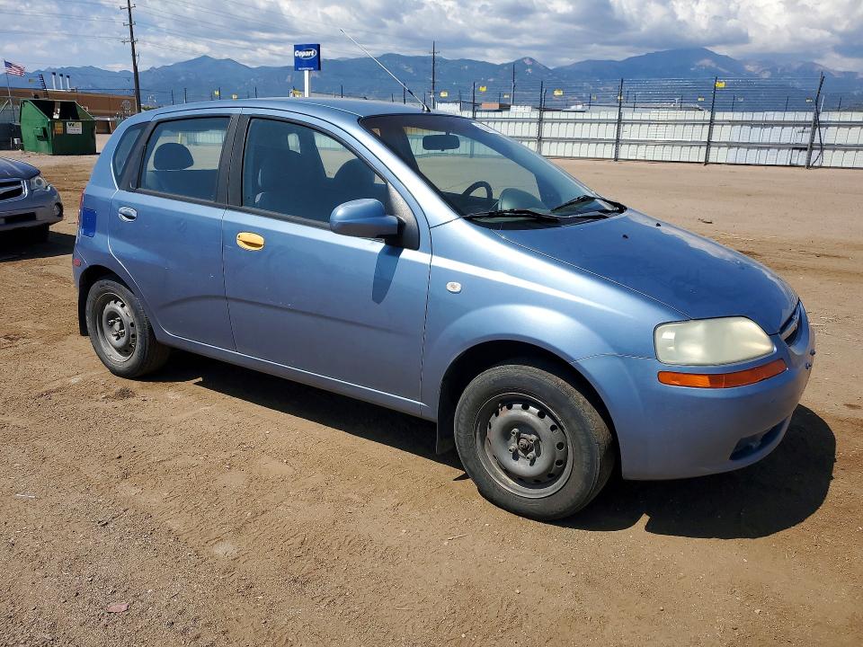 2006 Chevrolet Aveo VIN KL1TD66646B651717 COPART salvage auction — SIDE, CO - SALVAGE TITLE, sold $250 on 2026-07-27 (photo 4)