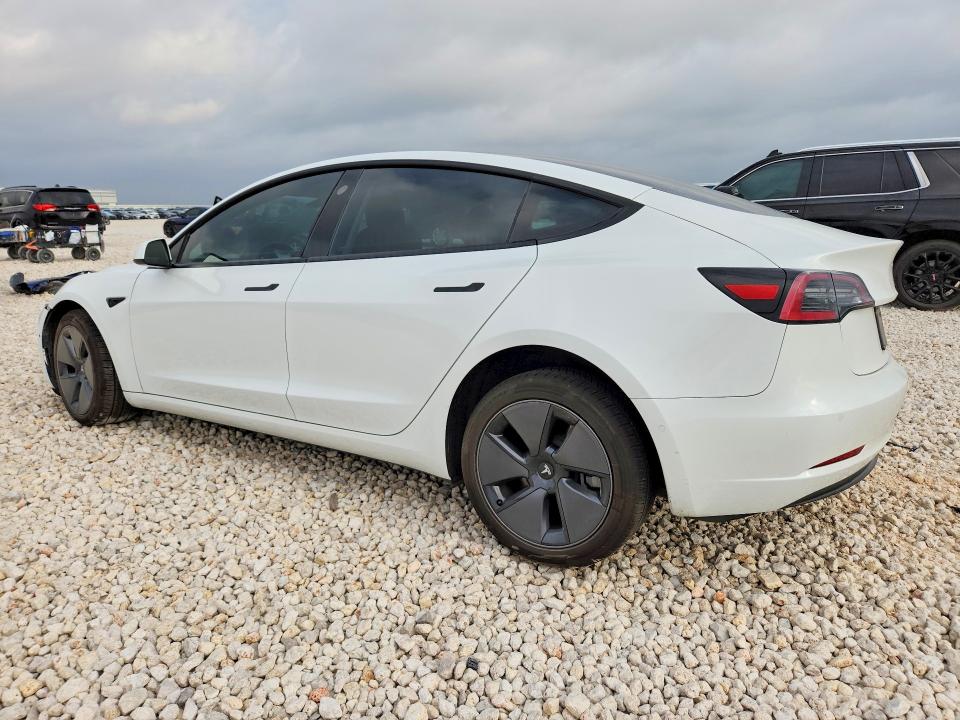 2022 Tesla Model 3 VIN 5YJ3E1EB3NF107275 COPART salvage auction — FRONT END, TX - SALVAGE VEHICLE TITLE, sold $7,100 on 2026-08-20 (photo 2)