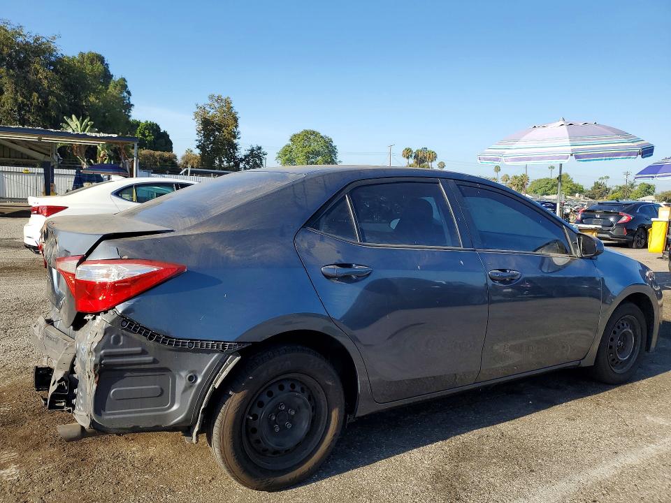 2015 Toyota Corolla VIN 5YFBURHE8FP262414 COPART salvage auction — REAR END, Ca - Salvage Certificate, sold $2,300 on 2026-09-08 (photo 3)